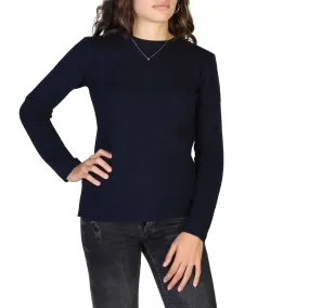 100% Cashmere - C-NECK-W - Blue