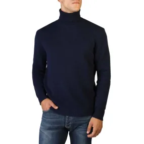 100% Cashmere - T-NECK-M - Blue