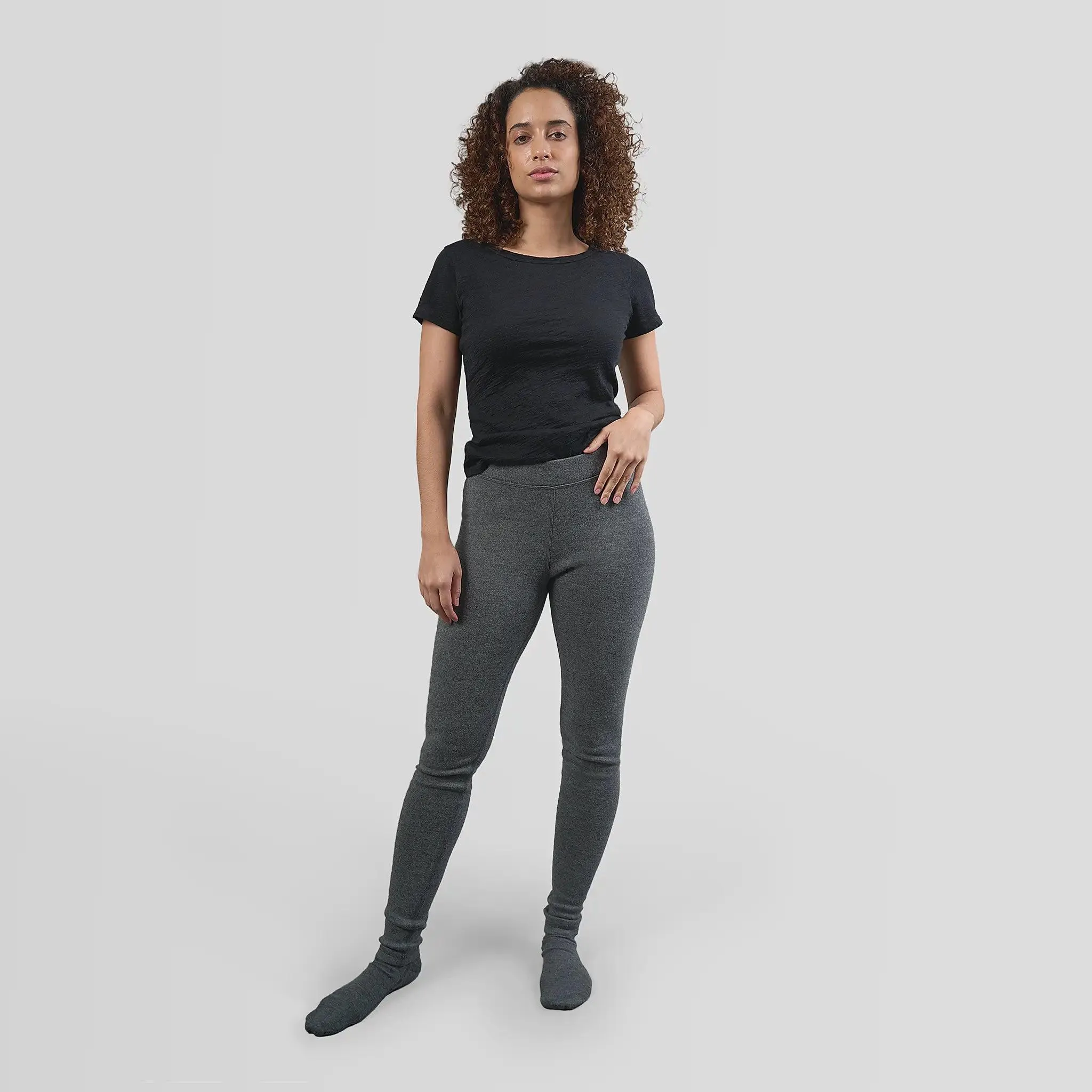 2 Pack - Women's Alpaca Wool Leggings: 420 Midweight