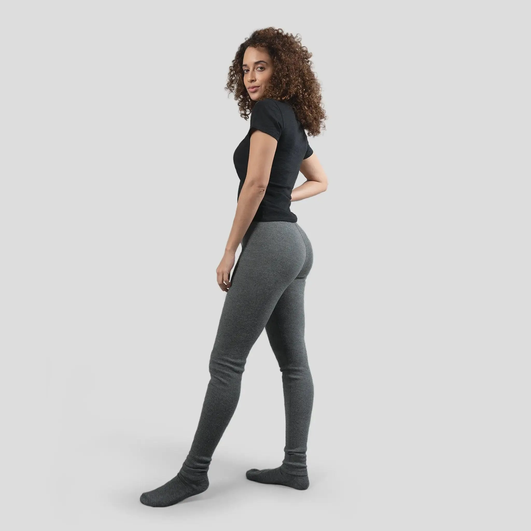 2 Pack - Women's Alpaca Wool Leggings: 420 Midweight