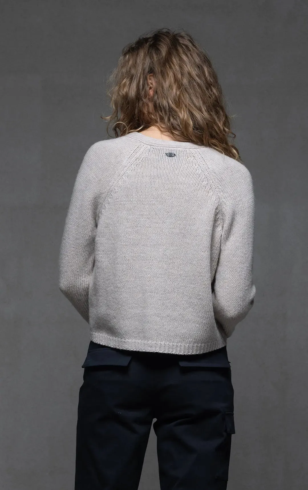 3GG CROPPED MERINO CARDIGAN