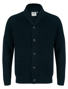 Tokyo Laundry Anozie Cardigan - Premium Soft Knit Wool Blend with Shawl Neck in Rich Ink Color