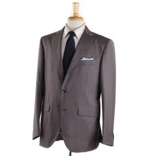 Boglioli Dove Brown Striped Wool Suit