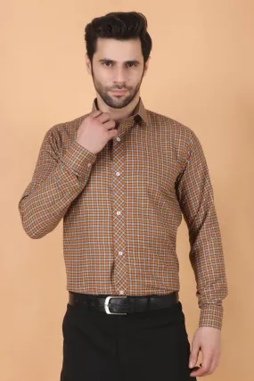 Brown Checked Woollen Shirt