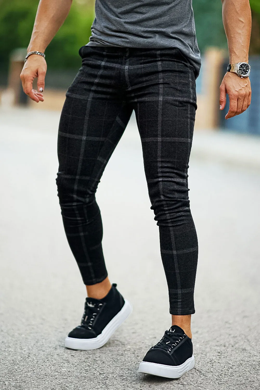 Buy $80 Free Shipping Men's Black Skinny Pants