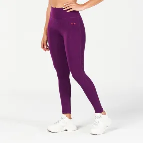 Core Wild Print Leggings - Dark Purple