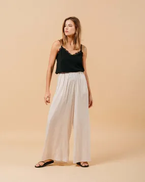 Grace & Mila - Matcha Beige Wide Leg Trouser