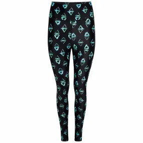 HALO Malala Yoga Leggings in Green Triangle