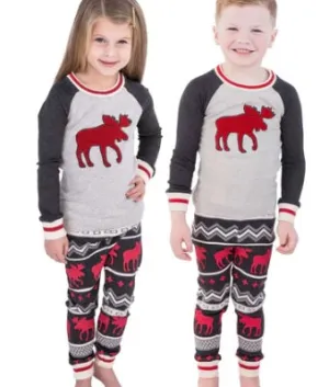 KIDS CABIN MOOSE PJ SET