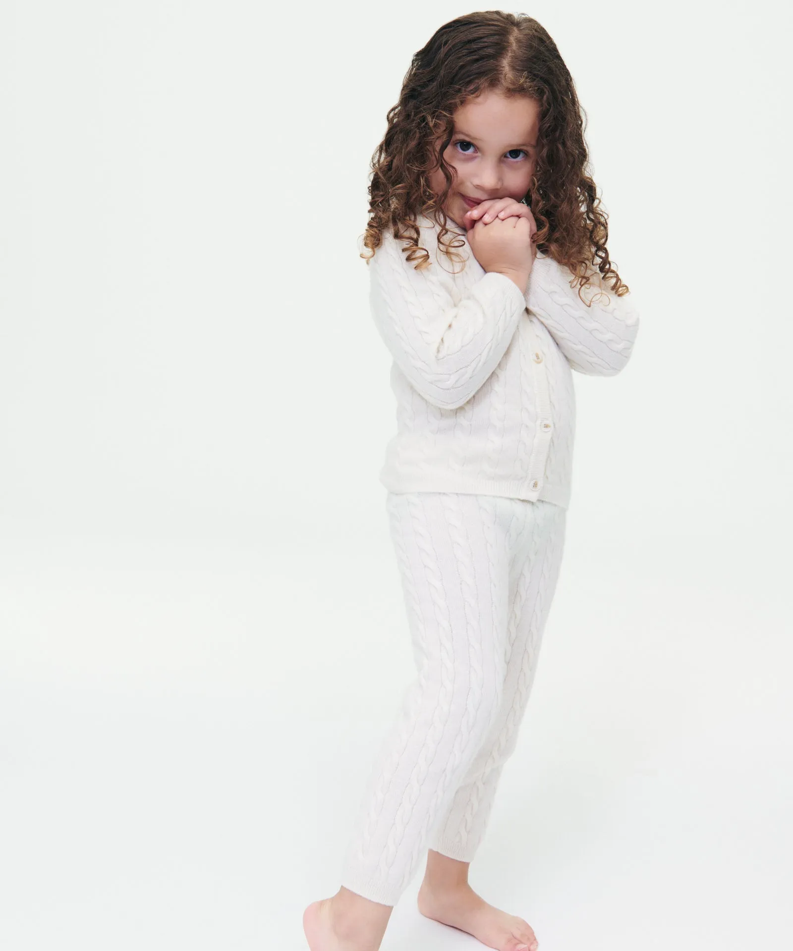 Kid's Cashmere Cable Knit Legging