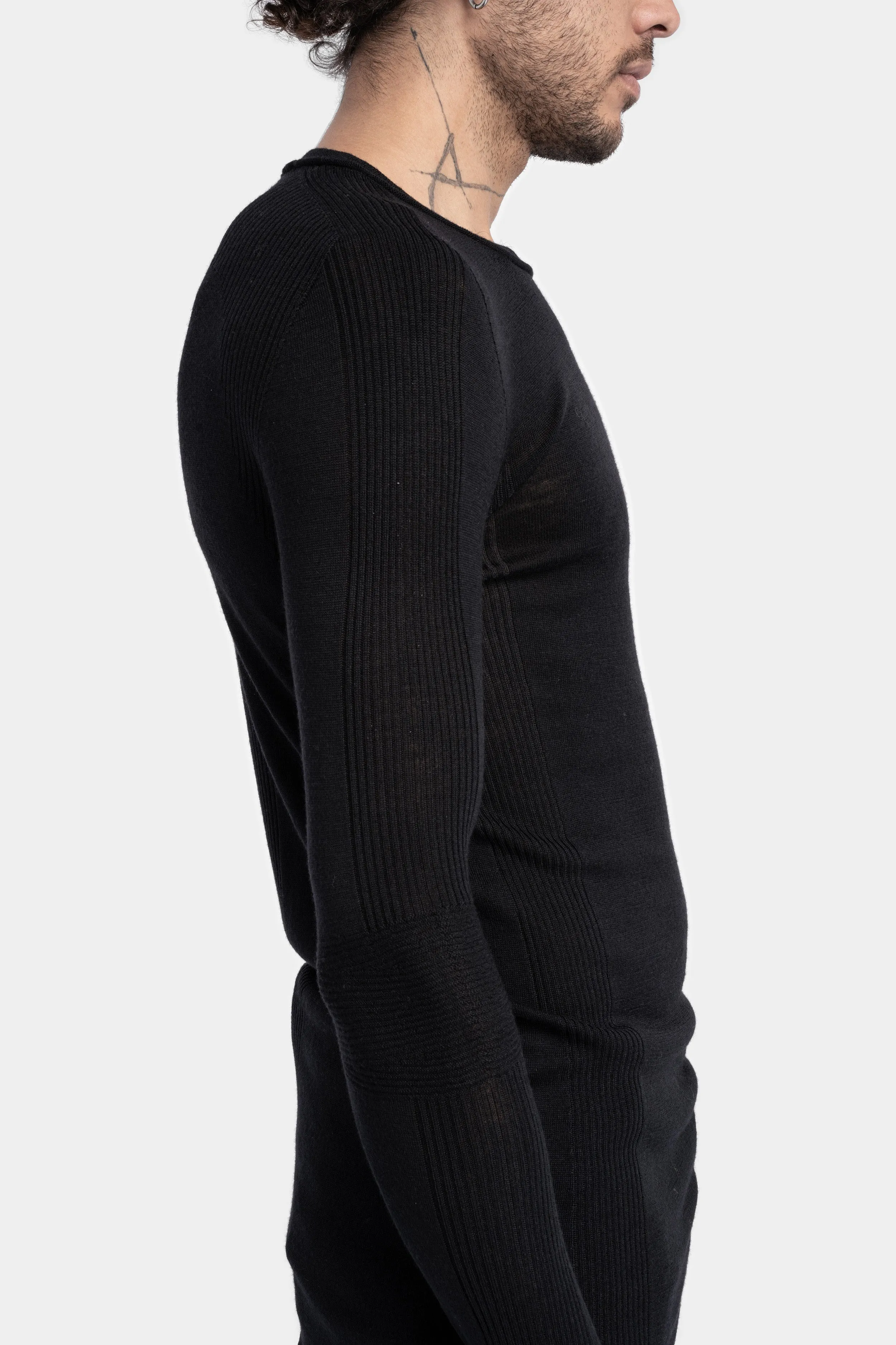 Lightweight wool knit sweater