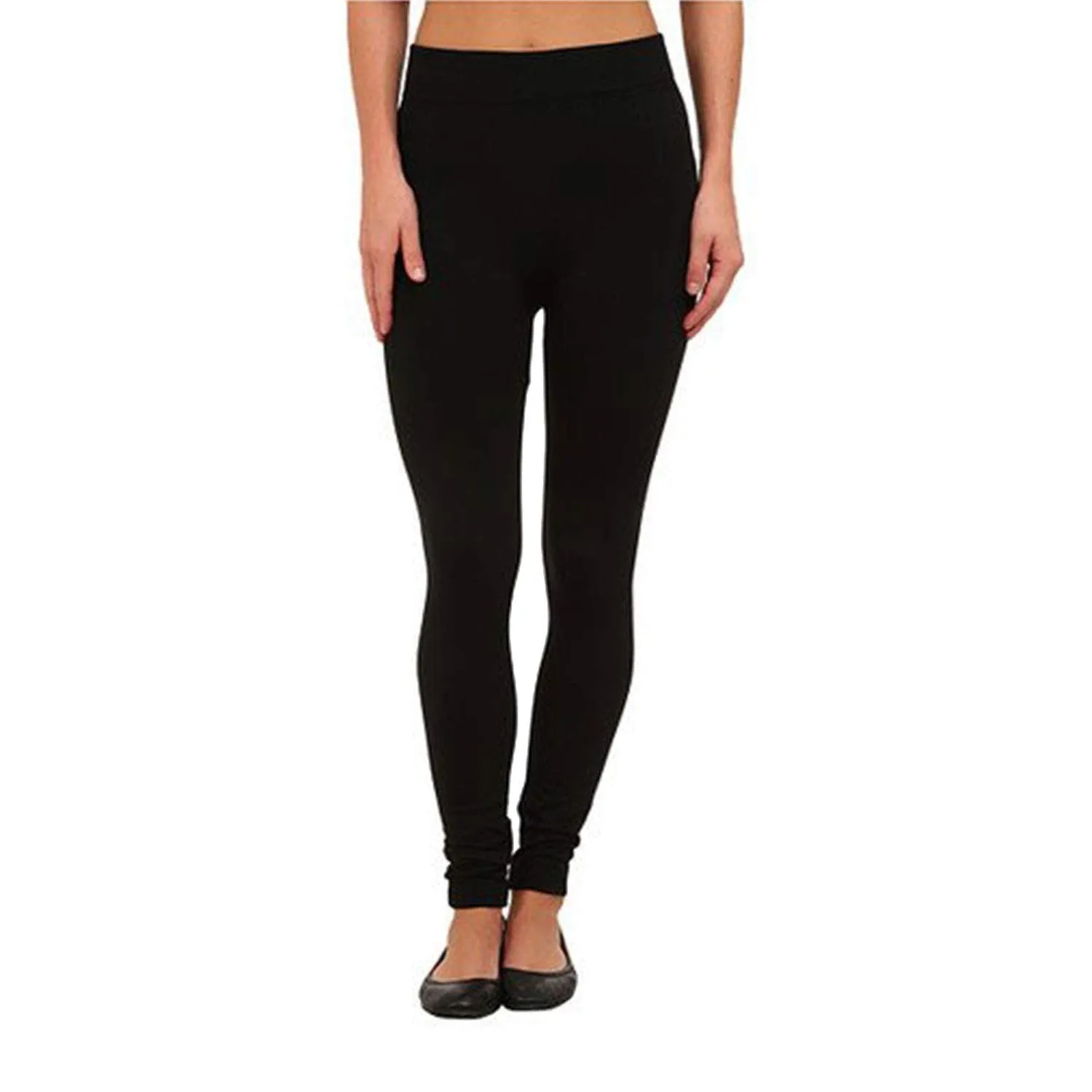 Nicole Miller Fleece Lined Seamless Leggings - Black - S/M