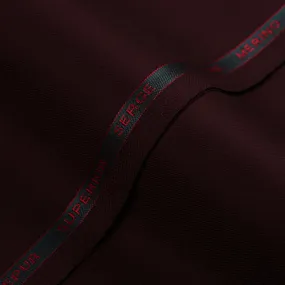 Plain Twill-Maroon, S 80s Merino Wool, Superior Serge Jacketing Fabric