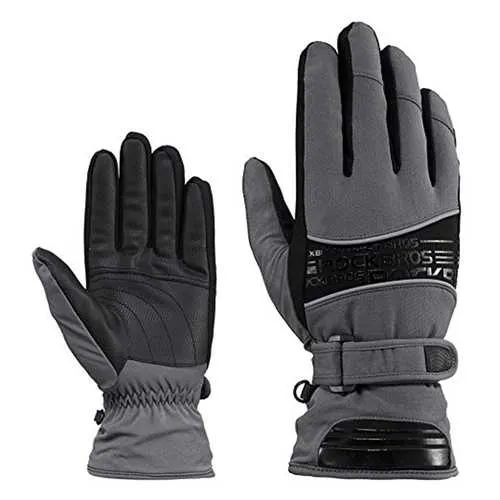 RockBros Ski Gloves Waterproof Warm Snowboarding Snowmobile Gloves Sport Outdoor Cycling Gloves