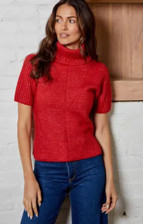 Ruby Fitted Short Sleeve Turtleneck